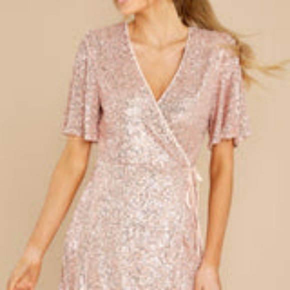 Miss Socialite Rose Gold Sequin Dress - Red Dress Boutique - Picture 2 of 7